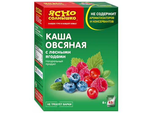 Ясно солн. Каша овсяная с лесными ягодами 270 гр