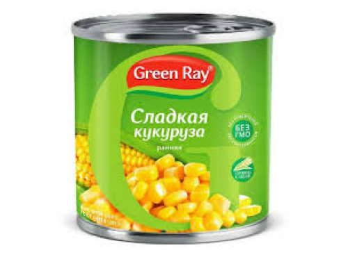 ГРИН РЭЙ Кукуруза 425 мл ж/б (ключ) 