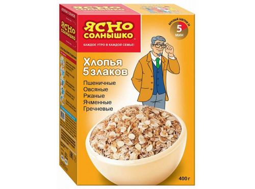 Ясно солн. 5 злаков 400 гр