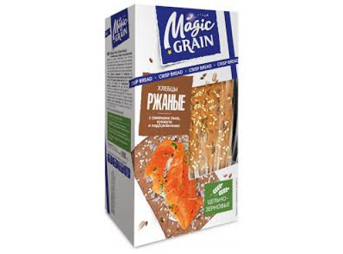 MAGIC GRAIN Хлебцы цельнозерн. ржаные с отрубями льна, кунжута и подсолнечника (10)